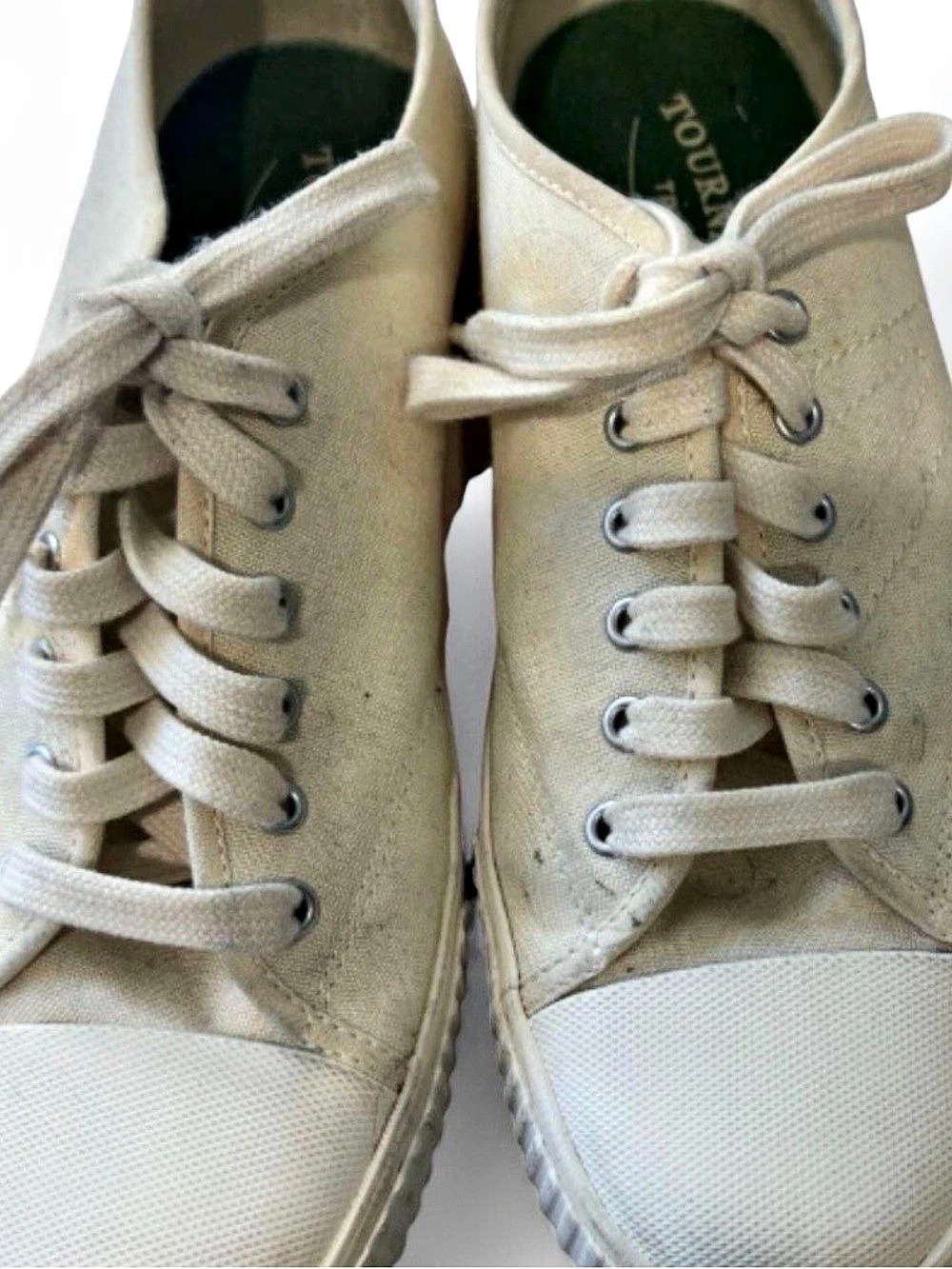 Tretorn Tournament Cream White Lace-Up Sneakers